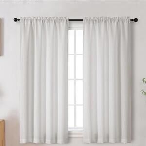FAUX LINEN CURTAIN PR-40X63-IVORY